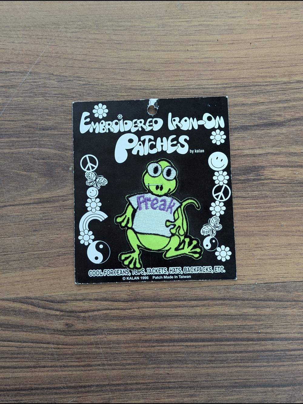 NOS Vintage Iron On Patch FREAK Lizard